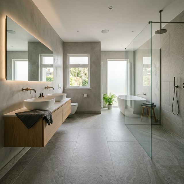 Professionally tiled bathroom by TilePro Ireland in Dublin